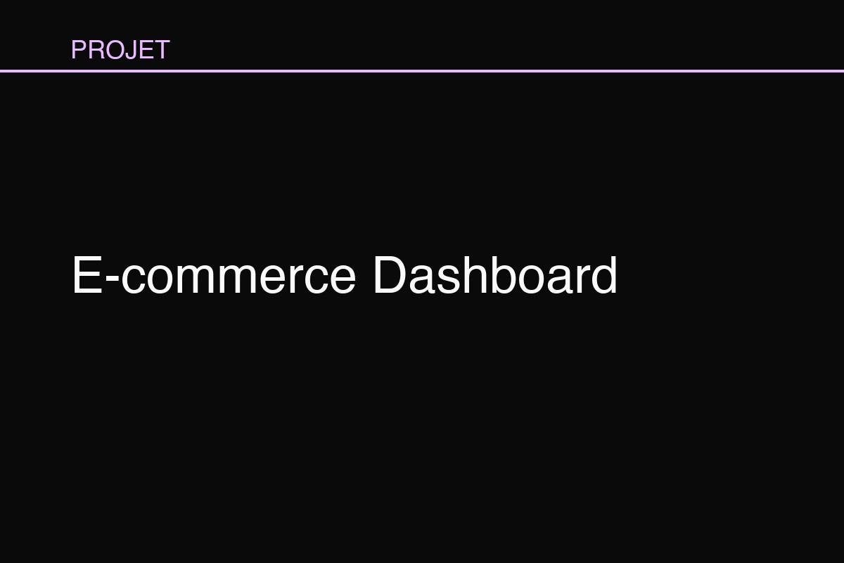 E-commerce Dashboard