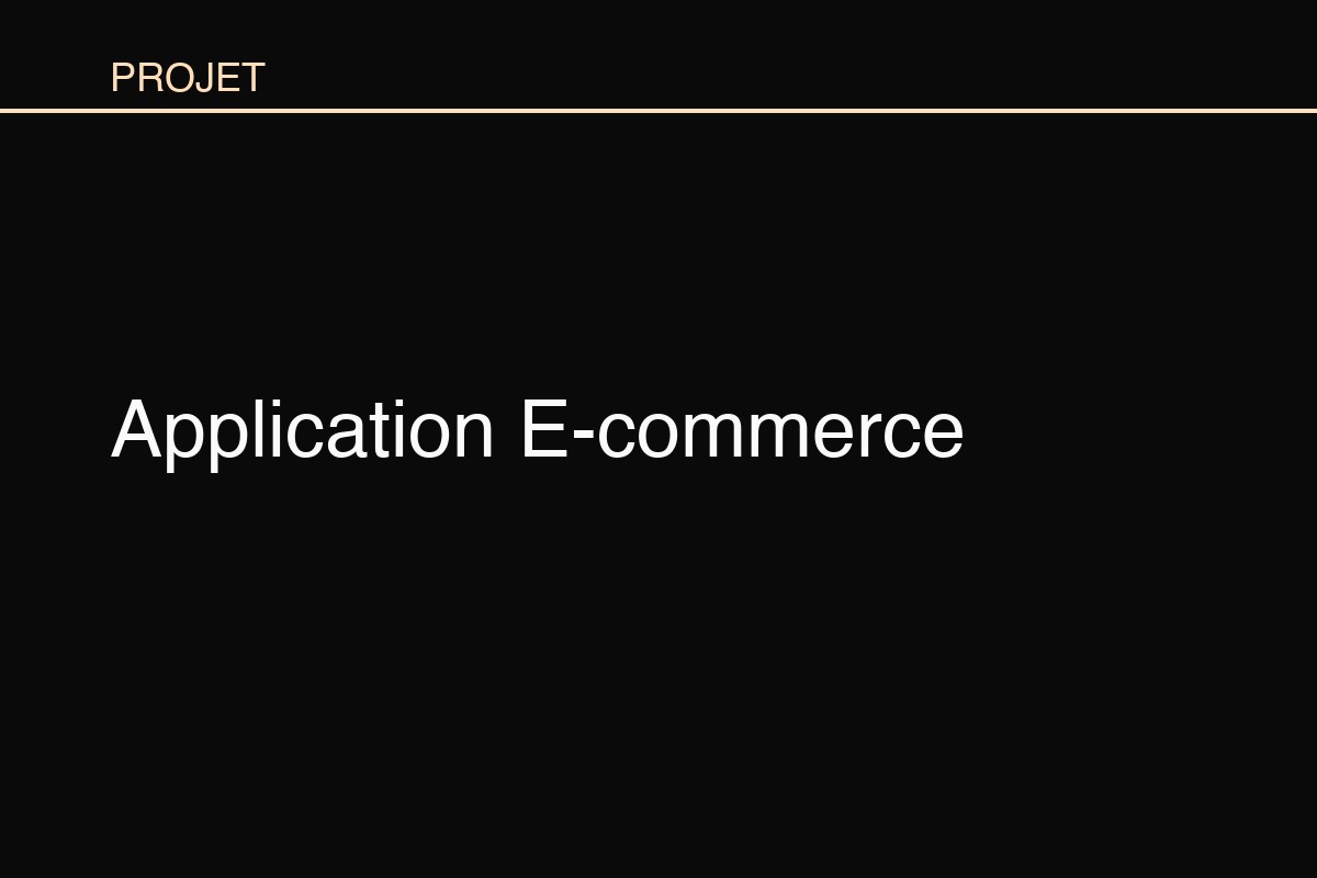 Application E-commerce